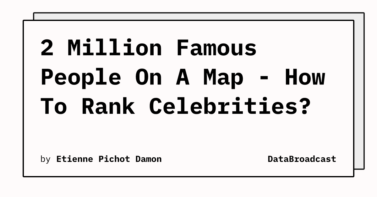 2 Million Famous People On A Map - How To Rank Celebrities? | DataBroadcast